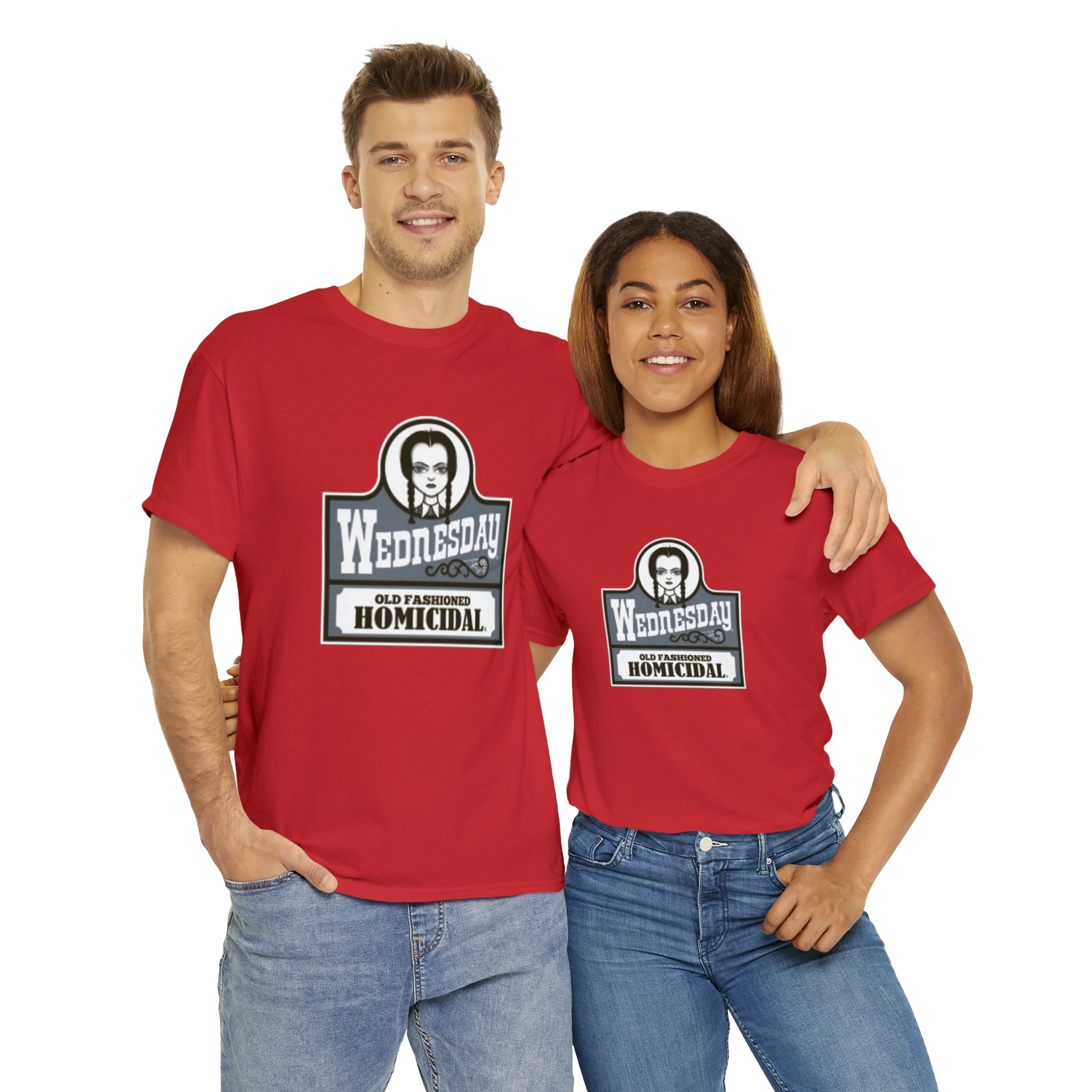 Wednesday- Wendys Unisex Heavy Cotton T-Shirt - Creations by Chris and Carlos